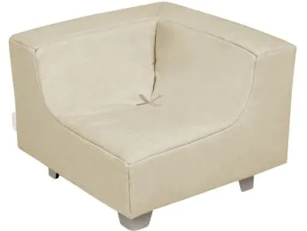 SOFÀ D'ANGLE Confort de capoll amb potes metàl·liques