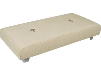POUF RECTANGULAR Confort de capoll amb potes metàl·liques