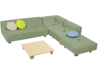CONJUNT D'ESKINA SERENITY Confort de capoll amb potes metàl·liques