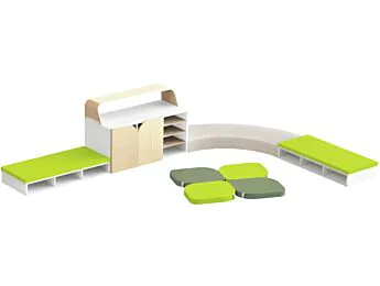 Kit d'angle gran KIDY S'COOL col·locat a terra