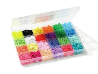 Caixa de perles planes heishi 24 colors