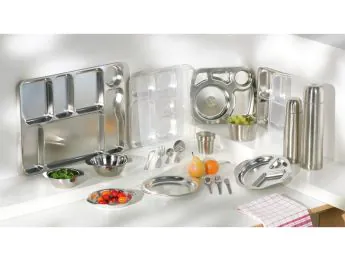 BANDEJA D'ACER INOXIDABLE Bola amb nanses 40 cl