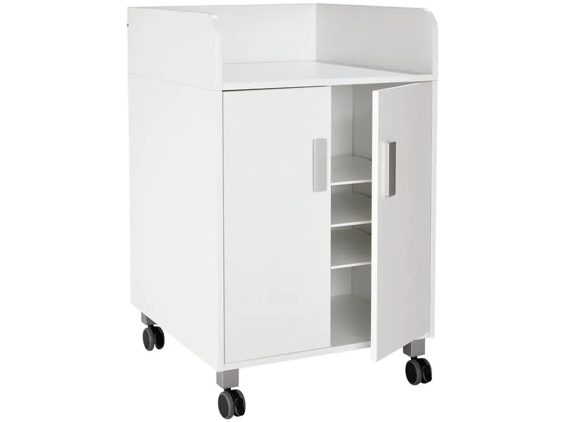 UNITAT DE CANVI MOBIL KAZÉO L: 70 cm Amb 6 prestatges i 2 portes amb rodes