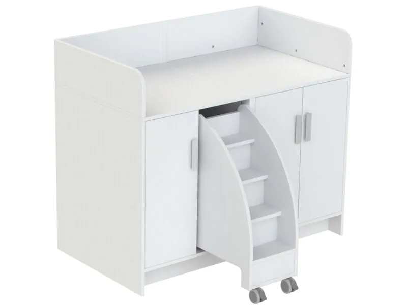 UNITAT DE CANVI KAZÉO 140 cm 9 prestatges, 3 portes i 1 escala