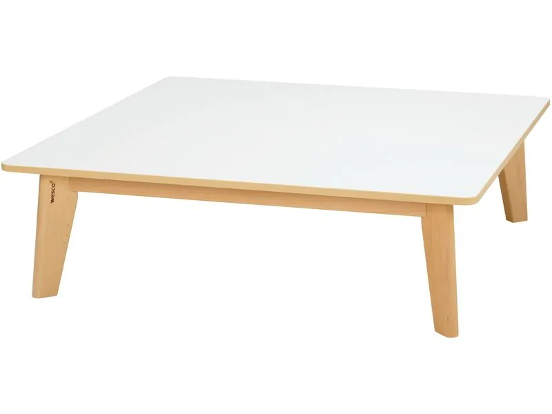 TAULA AMB SUPERFÍCIE LAMINAT NATURE - Quadrada 120 x 120 cm