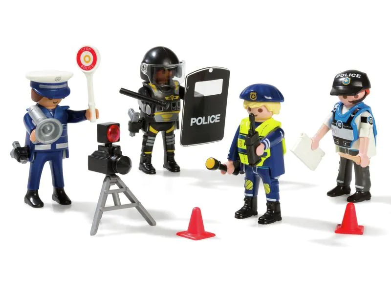 JOC DE 4 AGENTS DE POLICIA PLAYMOBIL